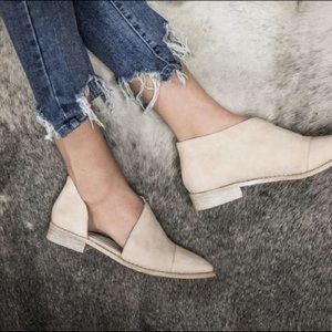 Cut Out Flats Beast, Fraya, beige, tan suede 7
